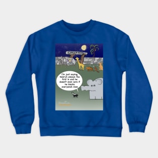 Enormously Funny Cartoons Blocking the View Crewneck Sweatshirt